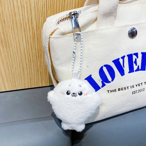 Baby seal plush toy bag pendant