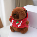 Capybara keychain mini plush with hoodie