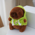 Capybara keychain mini plush with hoodie