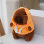Capybara keychain mini plush with hoodie