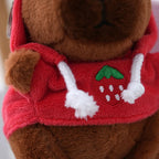 Capybara keychain mini plush with hoodie